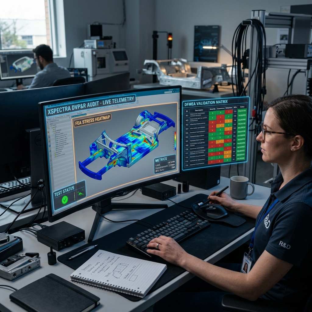1. Design Validation & Development Testing (DVP&R, DFMEA & CAE)